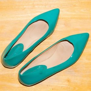 Banana Republic Teal Patent Leather Flat